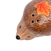  Емкость для соли или перца, Autumn forest 5 см,коричневая, Еж с листом, ANLAF-FDWS-031224-15 