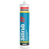 Герметик сильконовый нейтральный прозрачный Soudal Силируб 2F 300мл.