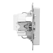  Розетка встраиваемая с заземлением, цвет белый,  EKF Эпика 