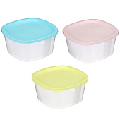 Контейнер для СВЧ 1,5л пластик, квадратный 861-009 Контейнер для СВЧ 1,5л пластик, квадратный 861-009