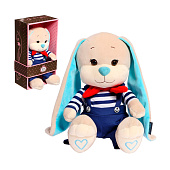 Мягкая игрушка Jack&Lin, Зайчик Жак матрос в комбезе, 25 см, в коробке