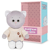  Мягкая игрушка Колбаскин&Мышель, Колбаскин в бежевом свитере, 20 см 
