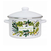  Кастрюля эмал 3,0л Травы и специи 01-Б1612/4М 