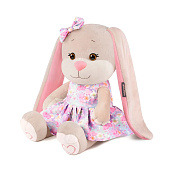 Мягкая игрушка Jack&Lin, зайка Лин в голубом платье с розовыми цветами, 25 см, в коробке Мягкая игрушка Jack&Lin, зайка Лин в голубом платье с розовыми цветами, 25 см, в коробке