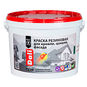  "DALI" краска резиновая для кровли, цоколя, фасада, серый - 12 кг 
