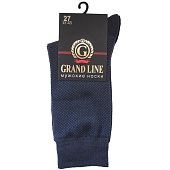 Мужские носки GRAND LINE (М-152, точки), т-синий, р. 27 Мужские носки GRAND LINE (М-152, точки), т-синий, р. 27