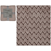  Покрывало 180х200 Зигзаг фланель серо-бежевый 