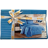  Комплект постельного белья EFOR SATIN A.MAVI голубой1,5 
