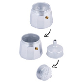 Кофеварка гейзерная, из алюминия, 150мл, 2500 Кофеварка гейзерная, из алюминия, 150мл, 2500