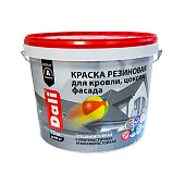  "DALI" краска резиновая для кровли, цоколя, фасада, коричневый - 12 кг 