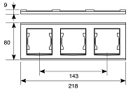  Рамка 3-м горизонт. серебр.(7949735)/UNIVersa Бриллиант 