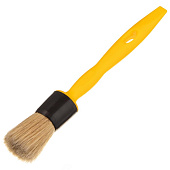  Кисть круглая Эксперт 15мм, натуральная щетина, желтая пластиковая ручка, АКОР 