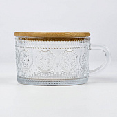 Кружка с крышкой стеклянная Дорого внимание «With love», 450 мл 10576098 Кружка с крышкой стеклянная Дорого внимание «With love», 450 мл 10576098