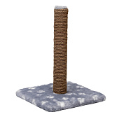  Когтеточка на подставке, Радость 30 х 30 х 40 см, джут, серая с лапками 5089558 