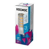  Лампа светодиодная 5Вт 220В G9 4500К КОСМОС LksmLED5WG9C4500pc 