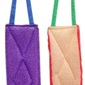  Мочалка для тела Чистон комбин объемная с ручками 42х12см 