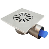 Трап для душа горизонтальный нерж D50 150х150 SUS304 Трап для душа горизонтальный нерж D50 150х150 SUS304