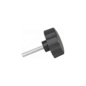 Ручка-барашек с резьбовым штифтом D40 М6x20, пластик, чёрный, 1шт