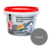  "DALI" краска резиновая для кровли, цоколя, фасада, серый - 3 кг 