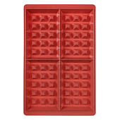  Форма для выпечки вафель, 28,5х18,5х2,3 см силикон Vetta 856-169 
