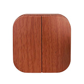 Выключатель накладной 2 клавиши, цвет дуб, IEK GLORY Выключатель накладной 2 клавиши, цвет дуб, IEK GLORY