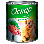  Влажный корм Оскар для собак 750гр Мясное Ассорти 