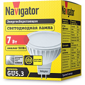 Лампа LED 7Вт GU5.3 рефлект.R50(MR16) 4000К/Navigator NLL-MR16 Лампа LED 7Вт GU5.3 рефлект.R50(MR16) 4000К/Navigator NLL-MR16