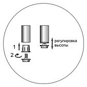 Ножка пласт+металл с резьбой М10 хром (2 шт)"Eleme Ножка пласт+металл с резьбой М10 хром (2 шт)"Eleme