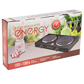 Плита электрическая 2-х конфор. Energy EN-903 белый 2500Вт, конфорка чугун, 155мм, 185мм