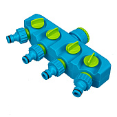 Разветвитель четырёхканальный, с внутренней резьбой 3/4"-1"// Palisad 65787 Разветвитель четырёхканальный, с внутренней резьбой 3/4"-1"// Palisad 65787