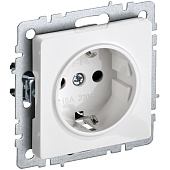 Розетка встраиваемая с заземлением, цвет белый, IEK BRITE Розетка встраиваемая с заземлением, цвет белый, IEK BRITE
