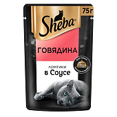 Влажный корм Sheba ломтики в соусе с говядиной 75г