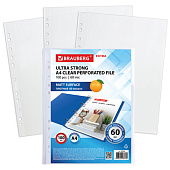 Папки-файлы перфорированные А4 BRAUBERG матовые Extra 600, 100 шт, 60 мкм, 229664 Папки-файлы перфорированные А4 BRAUBERG матовые Extra 600, 100 шт, 60 мкм, 229664