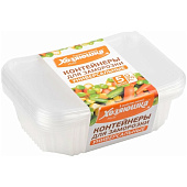 Контейнеры для заморозки Универсальные Хозяюшка 0,75л, 5 шт. Контейнеры для заморозки Универсальные Хозяюшка 0,75л, 5 шт.