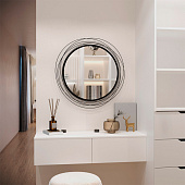  Зеркало в раме Fiesta черное d75 Континент 