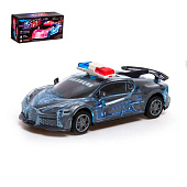  Машина инерционная Автоград "Crazy race, полиция", русская озвучка, свет, цвет серый   7667646 