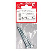 Болт сантехнический оцинк. DIN 571 8х 70 (2 шт) Болт сантехнический оцинк. DIN 571 8х 70 (2 шт)