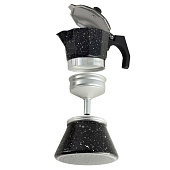  Кофеварка гейзерная 300мл из алюминия с индукционным дном 101105 