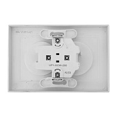  Розетка двойная встраиваемая без заземления, цвет алюминий,  EKF Эпика 