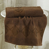  Комплект полотенец Dore, 50х90 см, 70х140 см, коричневый 