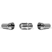  Комплект TV-разъемов №3 (3шт) - F-гнездо-F-гнездо - 1 шт., F-разъем - 2 шт. 