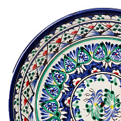  Тарелка глубокая Риштанская Керамика «Узоры», d=20 см, синяя 1573756 
