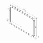 Зеркало с LED подсветкой Demure Led 1000х700 Континент Зеркало с LED подсветкой Demure Led 1000х700 Континент