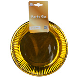 Набор бумажных тарелок 20 шт. "Golden party" (180 мм) Набор бумажных тарелок 20 шт. "Golden party" (180 мм)