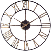  Часы настенные Лофт 2 Рубин, d-40 см, металл, черный с бронзой , 4022-002 