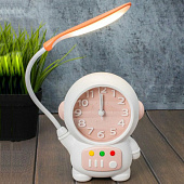  Часы-будильник со светильником Cheerful cosmonaut, pink 