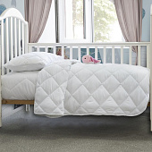  Одеяло 110х140 стеганое Baby бамбук, белый, ОБ-61110т 