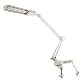  Светильник настольный LED 11Вт Дельта пантограф+струбцина белый 