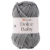  Пряжа Dolce Baby, микрополиэстер, 85 м/50 гр, 760 Серый, 9938441 