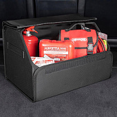 Бокс-органайзер в багажник SKYWAY CLASSIC 49х30х30см экокожа перф. Черный Бокс-органайзер в багажник SKYWAY CLASSIC 49х30х30см экокожа перф. Черный